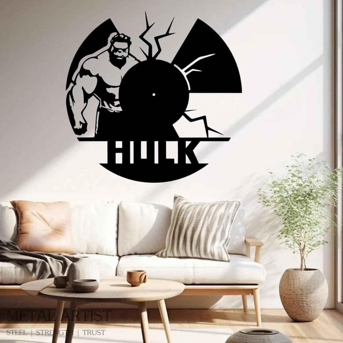 Hulk Vinyl Metal Wall Clock