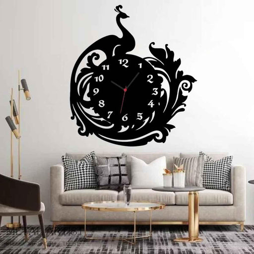 Peacock Metal Wall Clock