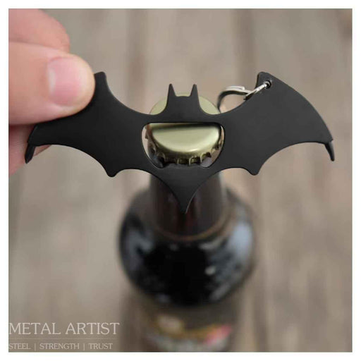 Stainless Steel Batman bottle opener keychain