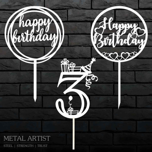 Stainless Steel Customized Birthday Toppers  Event Toppers