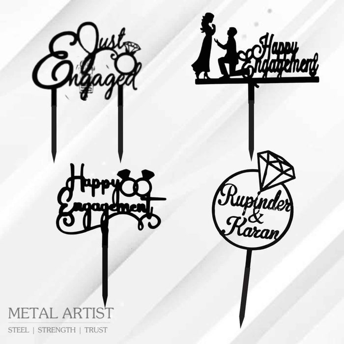 Stainless Steel Customized Engagement Toppers  Event Toppers