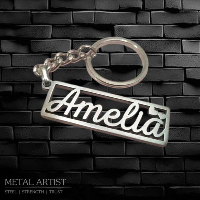 Stainless Steel  Personalized Name Keychain