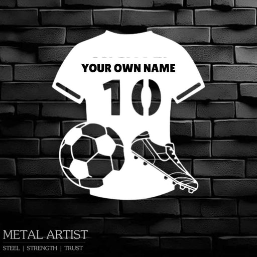 Custom Football Player Metal Sign | Customizable Metal Name Sign - Metal Artist