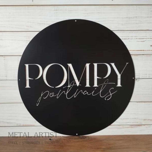 Custom Text Metal Sign Logo | Personalized Metal Wall Art - Metal Artist