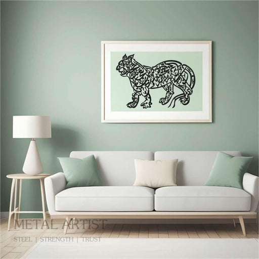 Nad E Ali lion Wall Art | Nad E Ali Decor | Nad E Ali Shair - Metal Artist