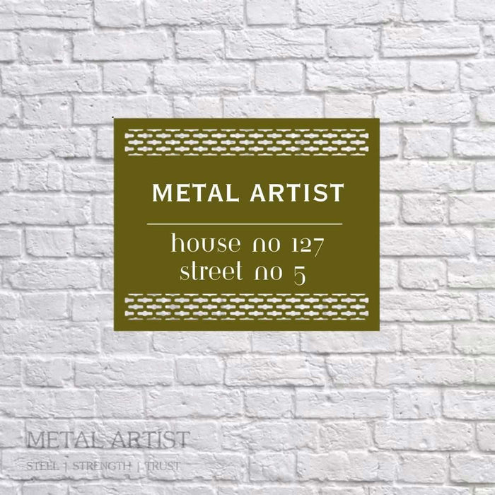 Personalized House Name Plate Designs - Metal Artist