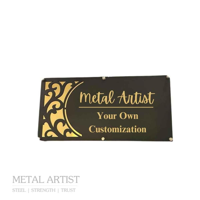 Personalized House Name Plate Designs - Metal Artist